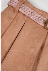 Nono Sella suede skort with belt Taupe