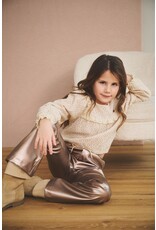 Nono Suna coated bronze flared pants Sand Blush