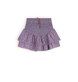Nono Nami smocked layered skirt Pottery Blue