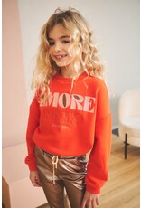 Nono Konono logo sweater in soft furry sweat Flame Red