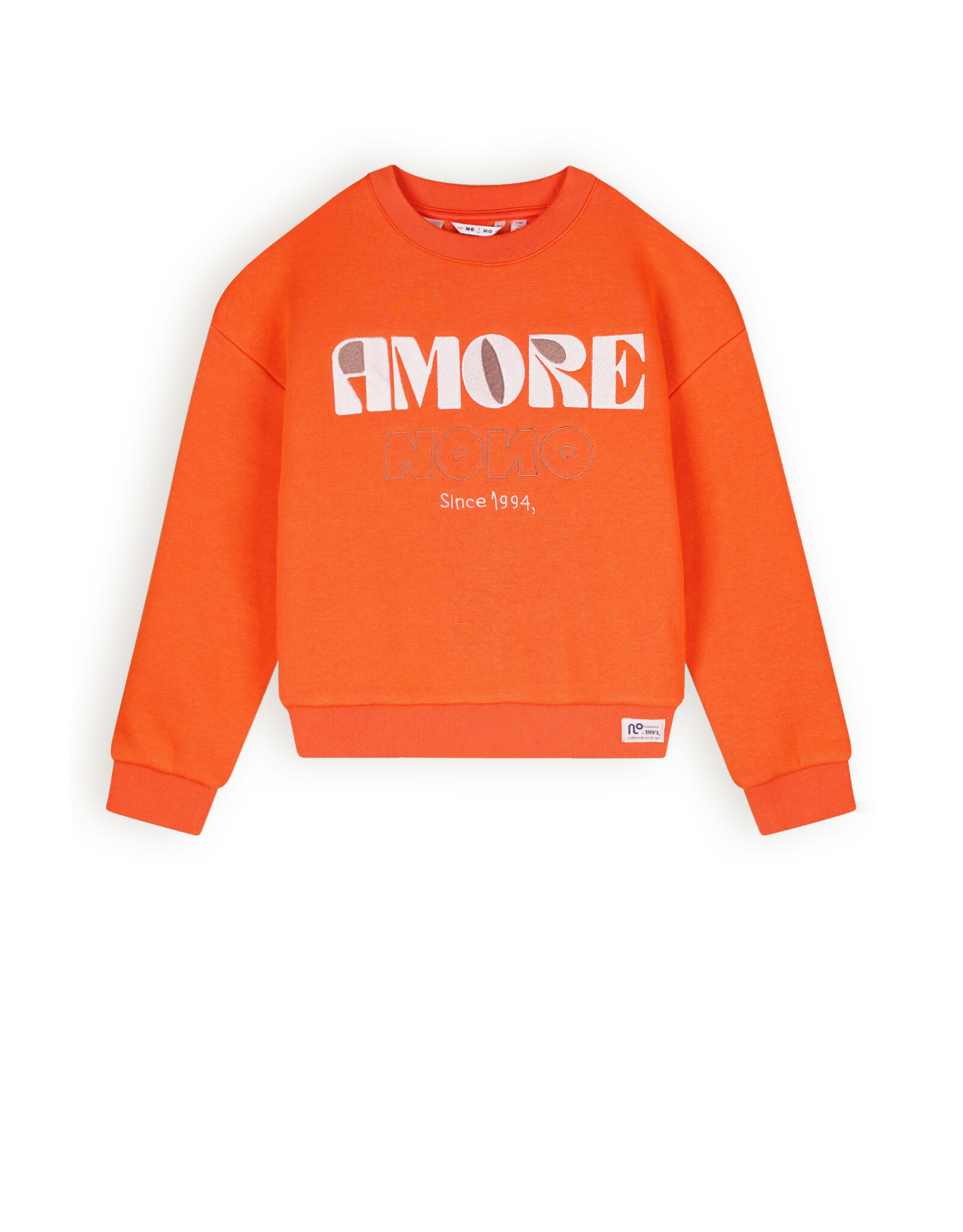 Nono Konono logo sweater in soft furry sweat Flame Red