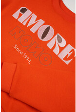 Nono Konono logo sweater in soft furry sweat Flame Red