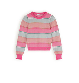Nono Kamelie Knitted Striped Sweater Azalea Pink
