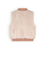 Nono Kenna reversible furry spencer with zipper Taupe