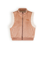 Nono Kenna reversible furry spencer with zipper Taupe