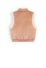 Nono Kenna reversible furry spencer with zipper Taupe