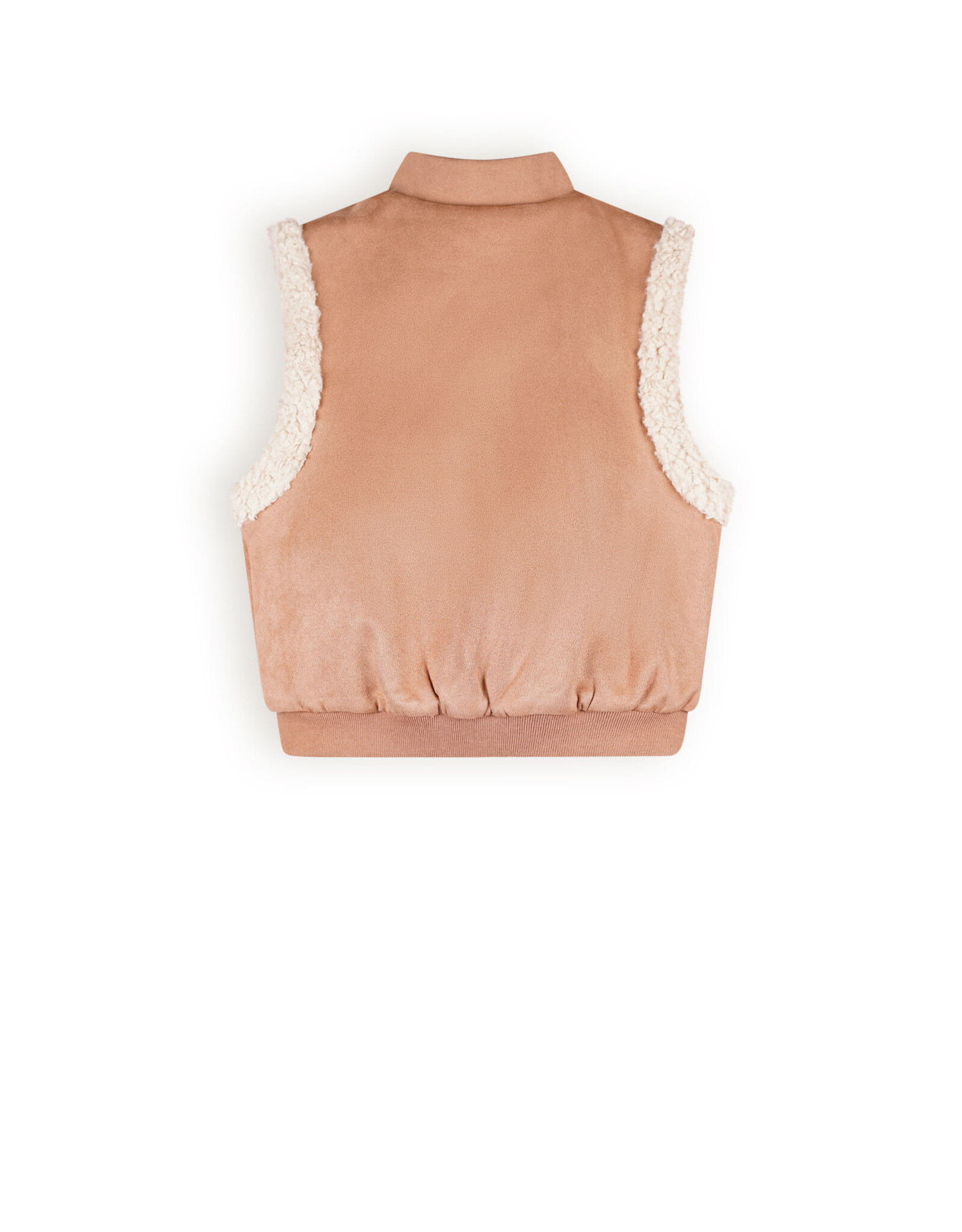 Nono Kenna reversible furry spencer with zipper Taupe