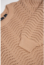 Nobell Kela wave pattern knitted sweater Pearled Ivory