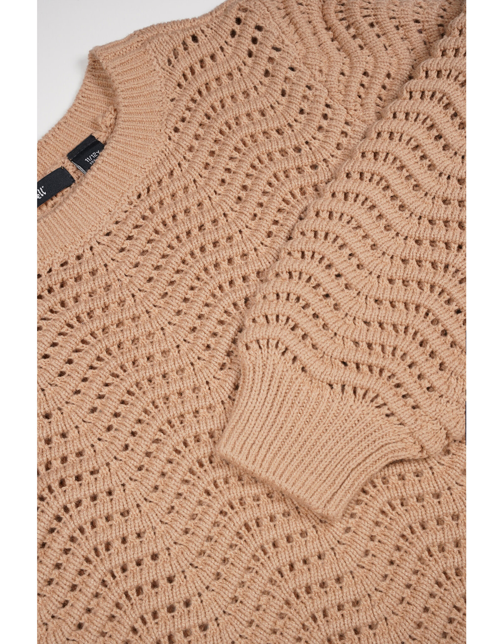 Nobell Kela wave pattern knitted sweater Pearled Ivory