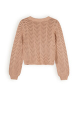 Nobell Kela wave pattern knitted sweater Pearled Ivory