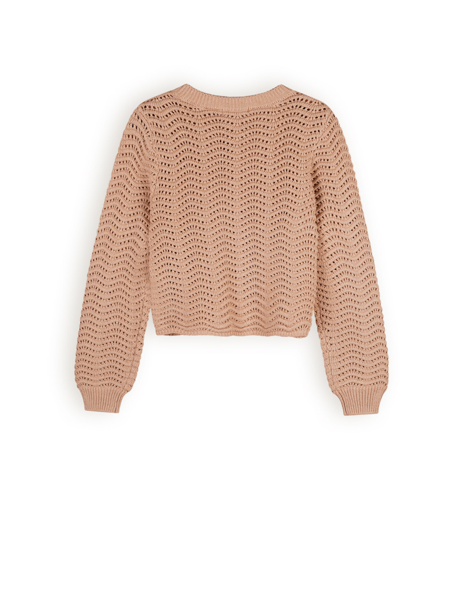 Nobell Kela wave pattern knitted sweater Pearled Ivory
