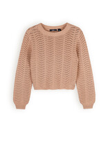 Nobell Kela wave pattern knitted sweater Pearled Ivory