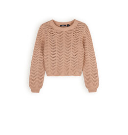Nobell Kela wave pattern knitted sweater Pearled Ivory