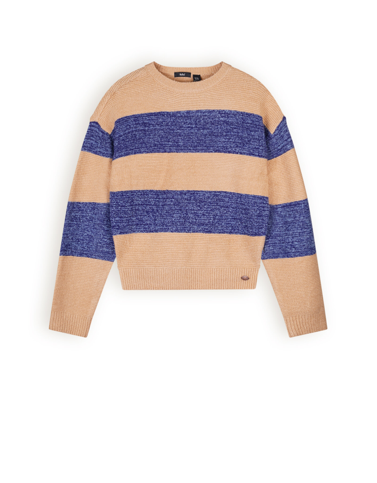 Nobell Kessy knitted colorblock croppepd sweater Ensign Blue