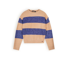 Nobell Kessy knitted colorblock croppepd sweater Ensign Blue
