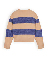 Nobell Kessy knitted colorblock croppepd sweater Ensign Blue