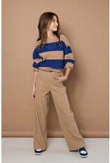 Nobell Kessy knitted colorblock croppepd sweater Ensign Blue