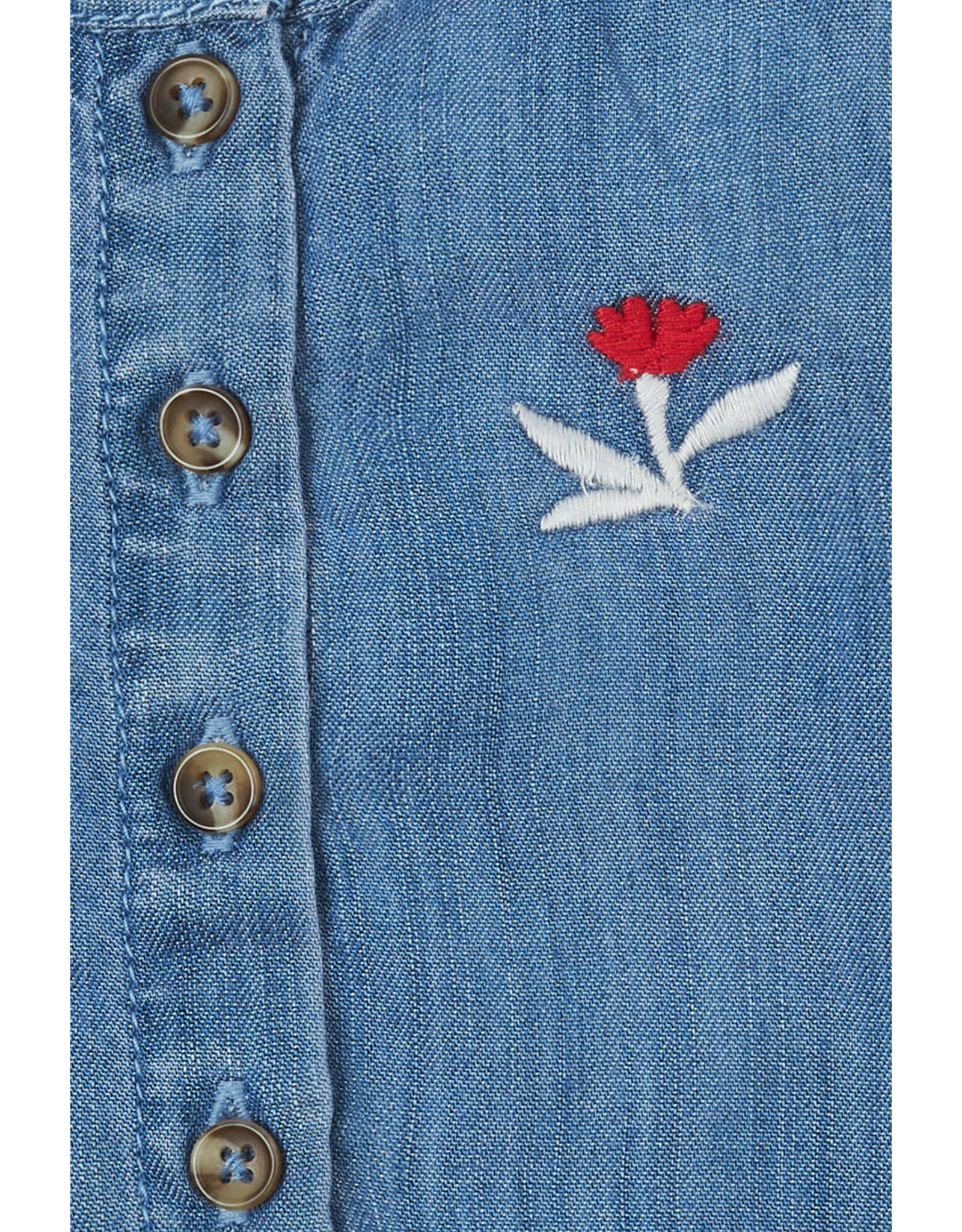 Noppies Girls Dress Felines long sleeve Medium Blue Denim W24
