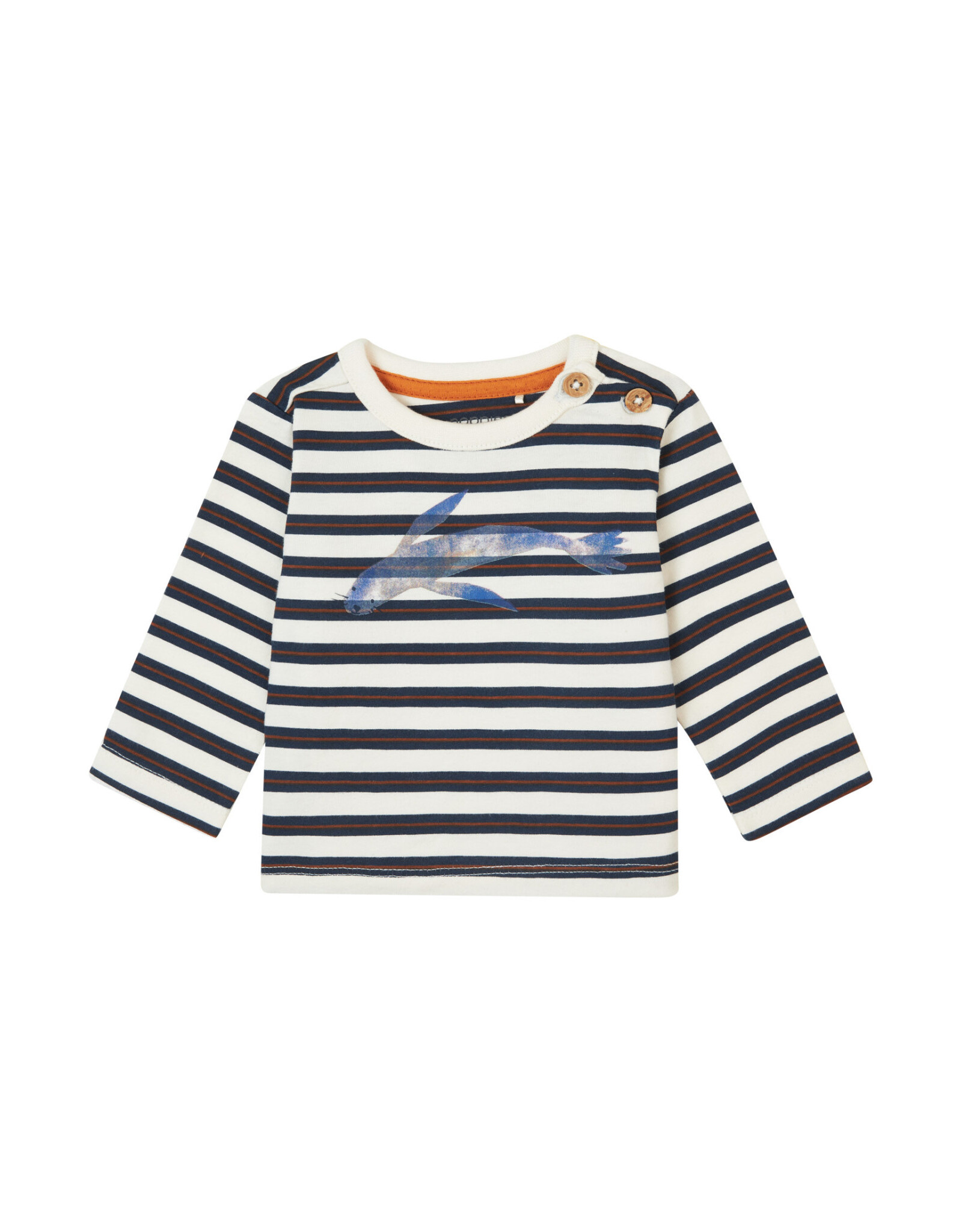 Noppies Boys Tee Ger long sleeve stripe Buttercream