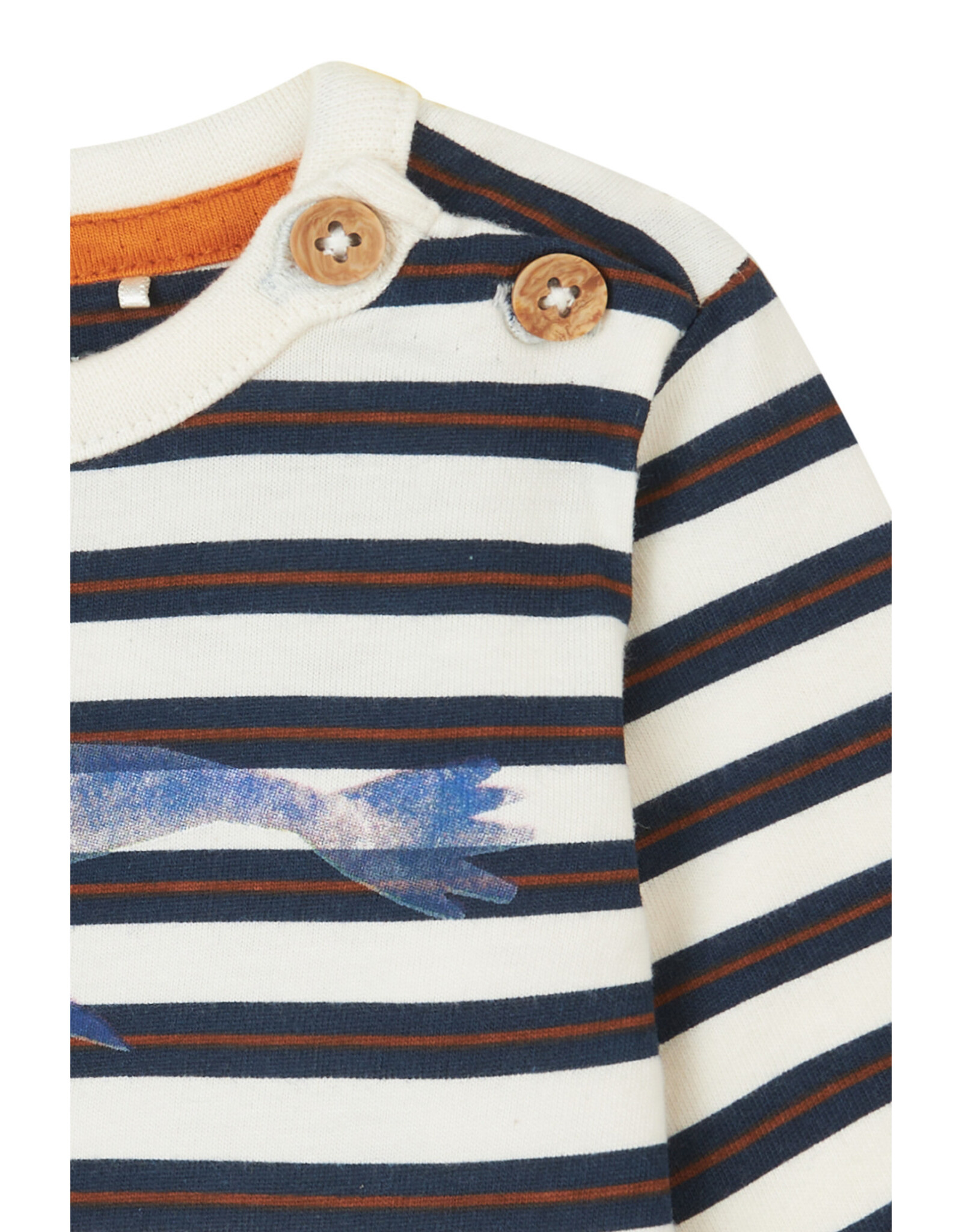 Noppies Boys Tee Ger long sleeve stripe Buttercream