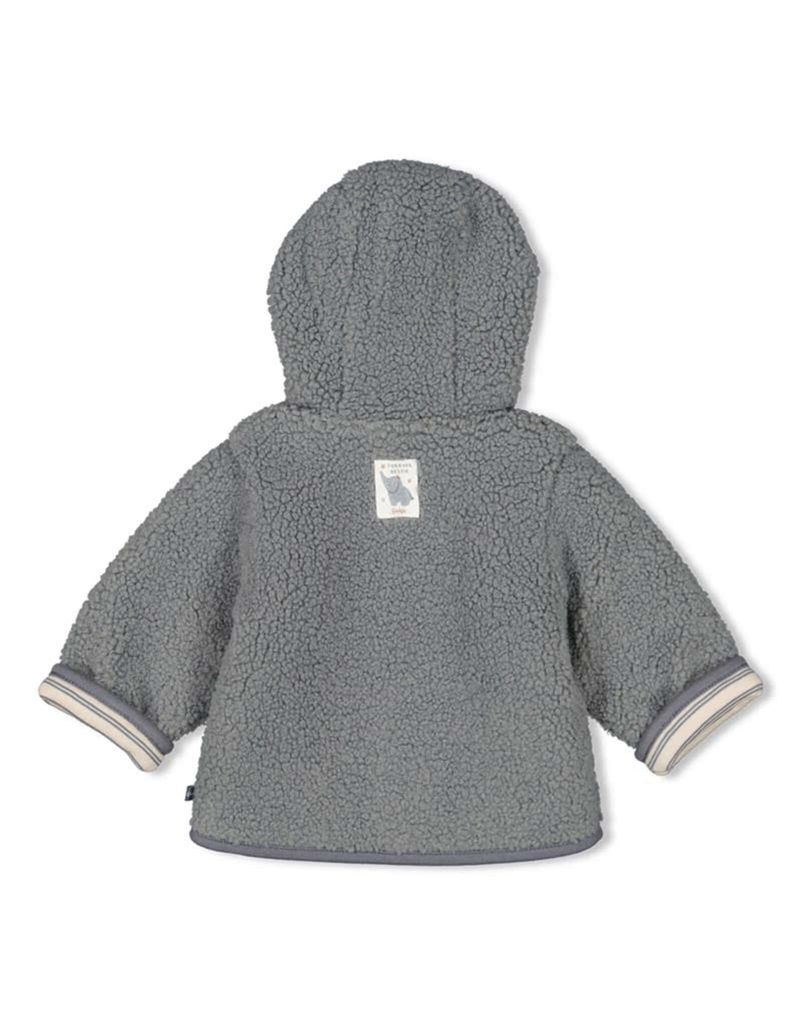 Feetje Bouclé omkeerbaar jasje met capuchon - Forever Bestie Blauw 56