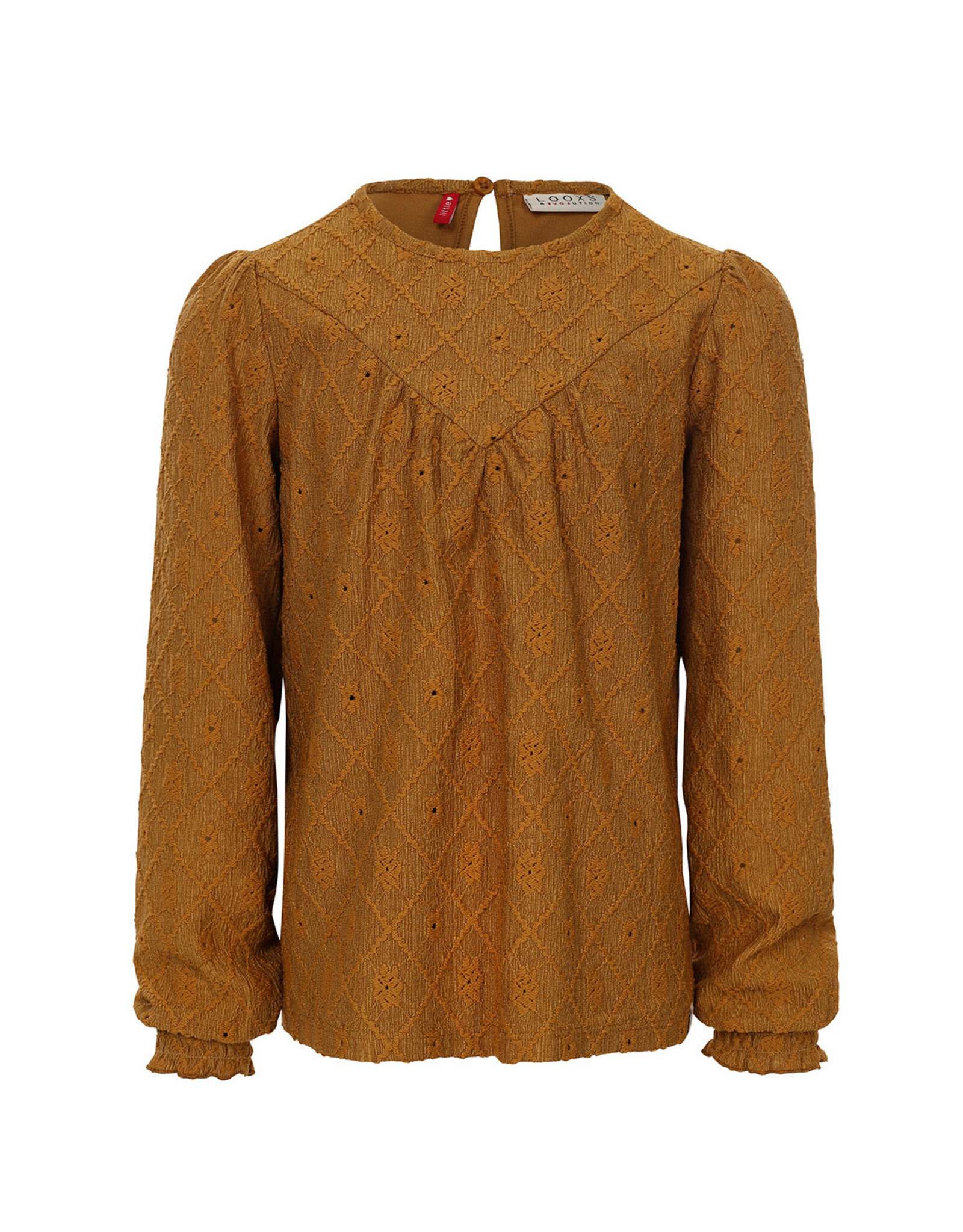 Little Looxs Little lace top wide Ochre yellow