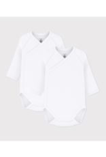 Petit Bateau 2 BODIES NAISS ML white   varianN46 Petit Bateau 2 BODIES NAISS ML white   varianN46