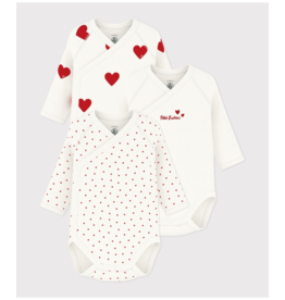 Petit Bateau 3 BODIES NAISS ML hart  varianN46