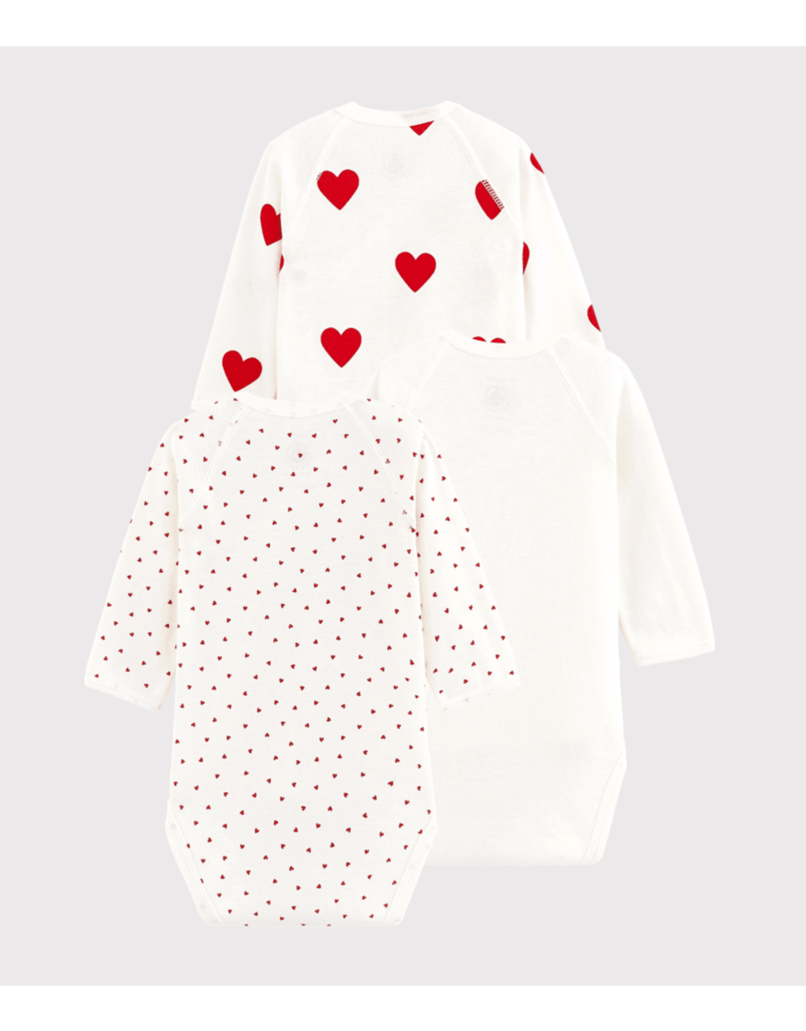 Petit Bateau 3 BODIES NAISS ML hart  varianN46