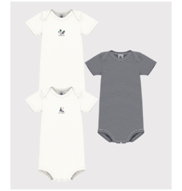 Petit Bateau 3 BODIES US MC  u    varian3M