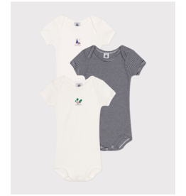 Petit Bateau 3 BODIES US MC  u    varian6M