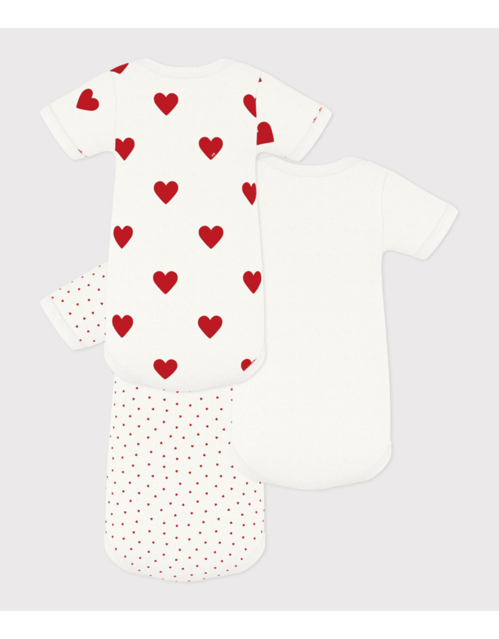 Petit Bateau 3 BODIES US MC hart      varian24M