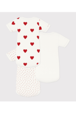Petit Bateau 3 BODIES US MC hart    varian18M Petit Bateau 3 BODIES US MC hart    varian18M