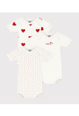 Petit Bateau 3 BODIES US MC hart    varian18M Petit Bateau 3 BODIES US MC hart    varian18M