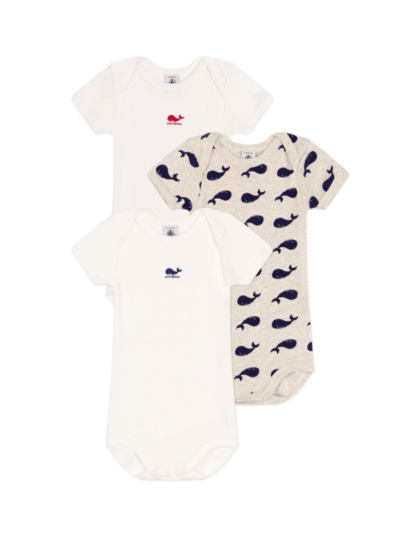 Petit Bateau 3 BODIES US MC vis     varian3M