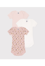 Petit Bateau 3 BODIES US MC roze     varian24M
