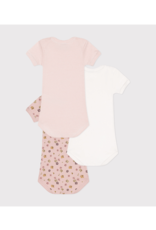 Petit Bateau 3 BODIES US MC roze     varian24M