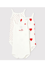 Petit Bateau 3 BODIES A BRETELLESvarian24M hart