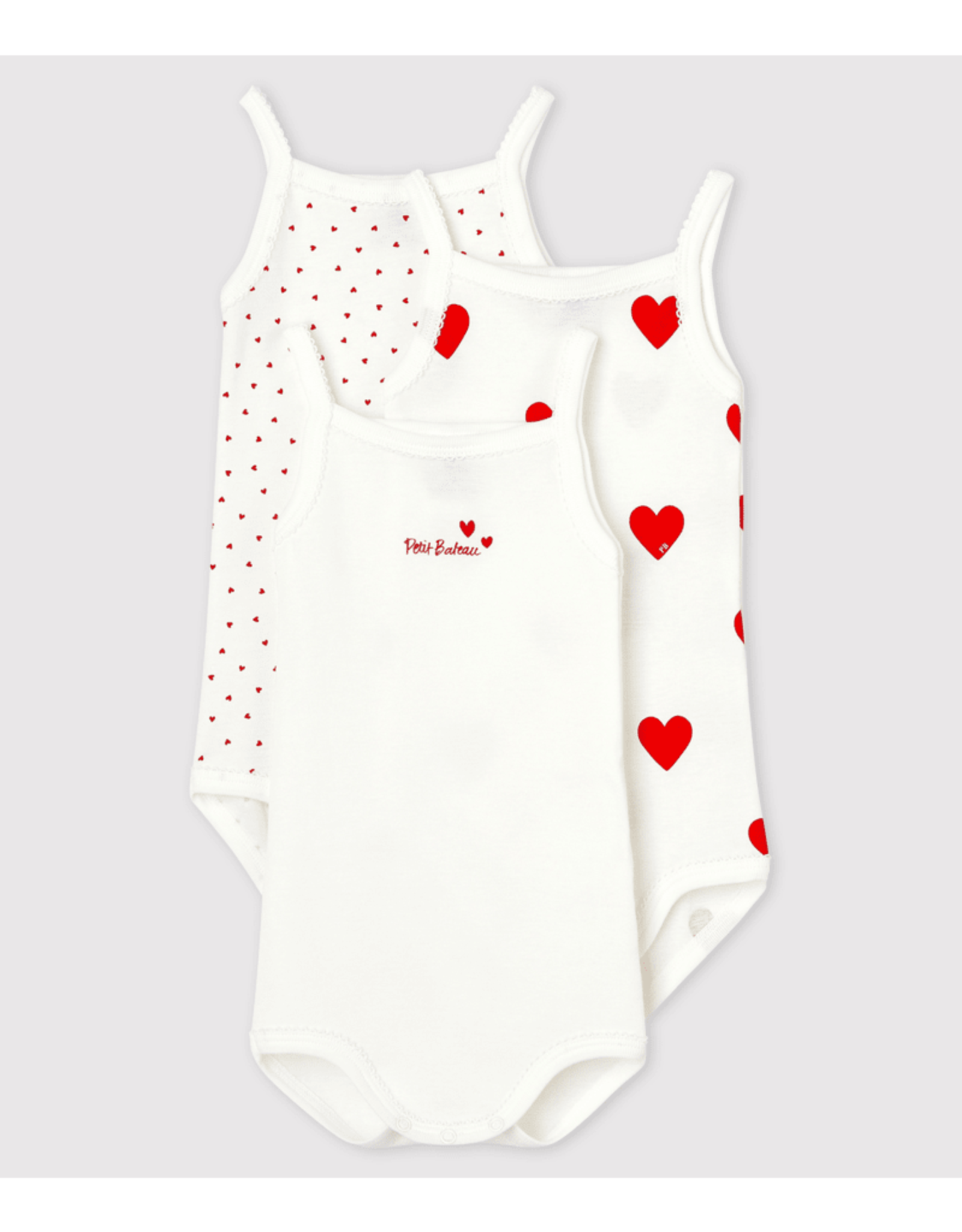 Petit Bateau 3 BODIES A BRETELLESvarian24M hart