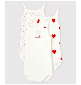 Petit Bateau 3 BODIES A BRETELLESvarian24M hart