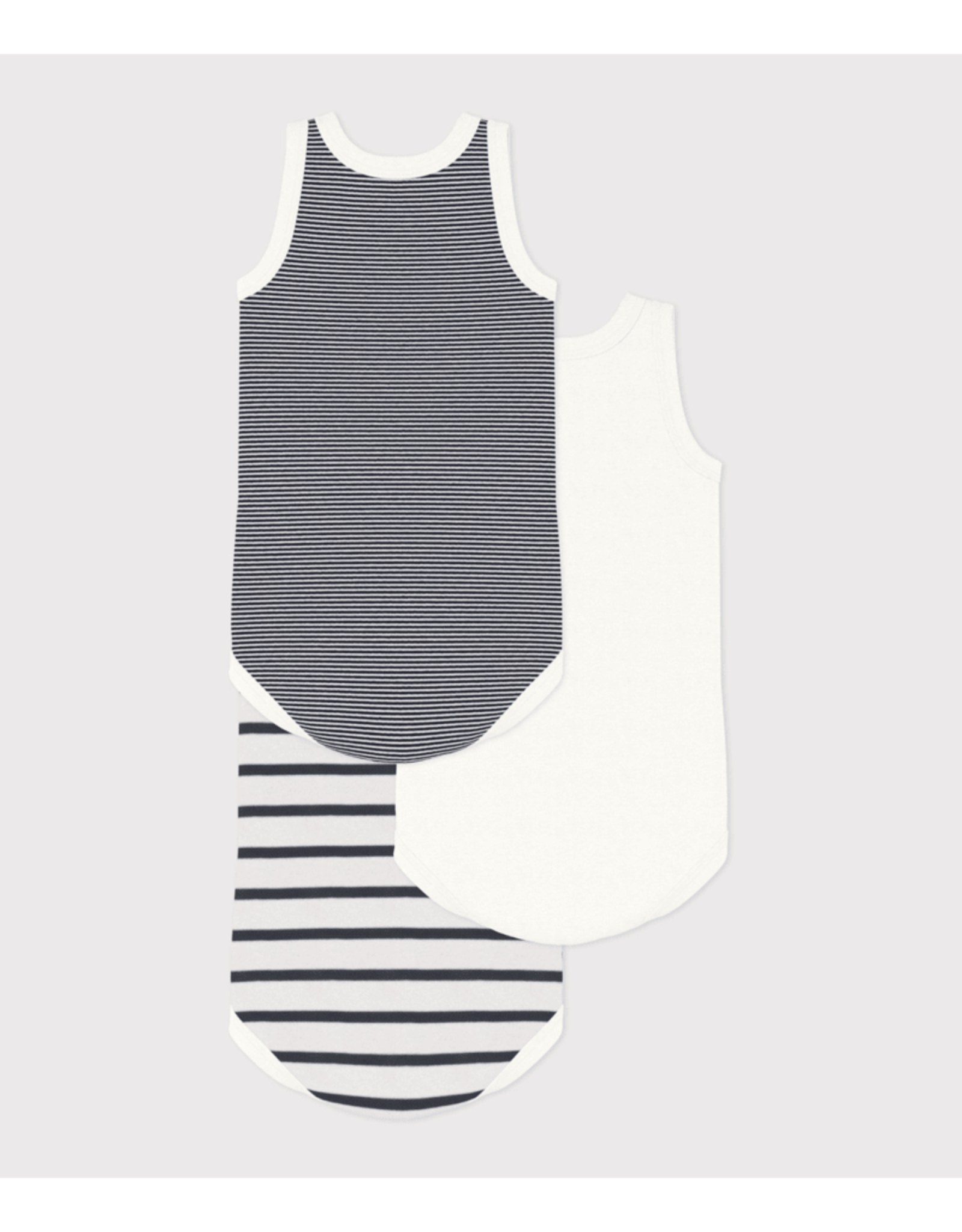 Petit Bateau 3 BODIES SM stripe        varian24M