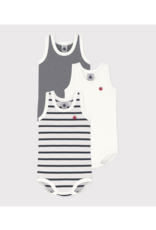 Petit Bateau 3 BODIES SM stripe        varian24M