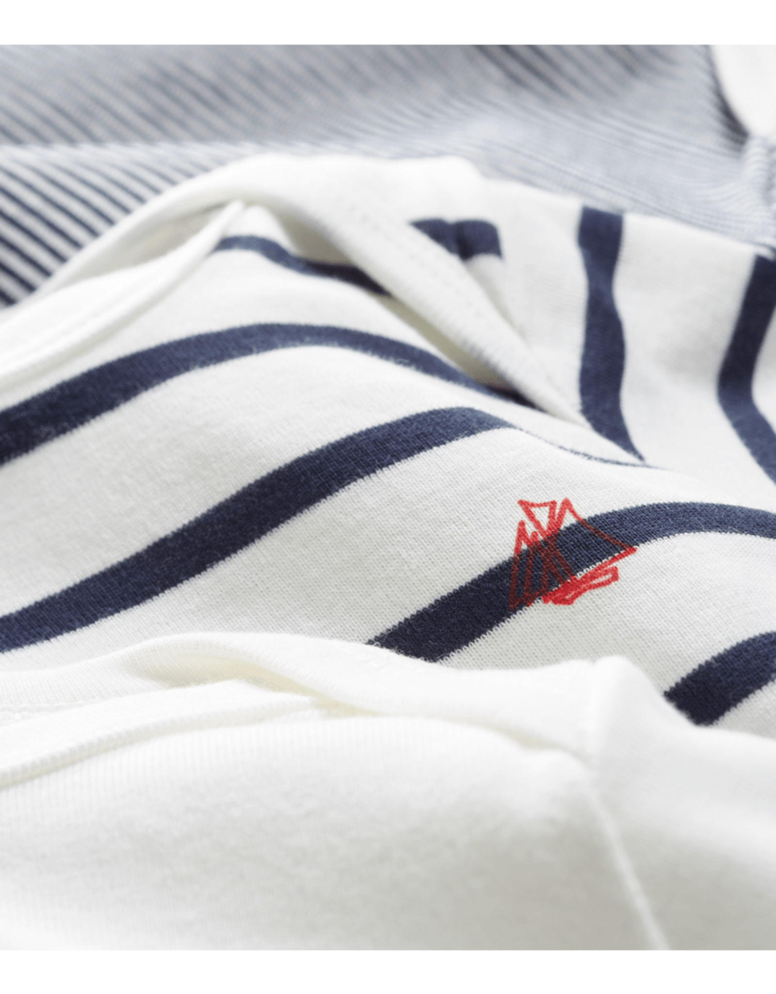 Petit Bateau 3 BODIES US MC stripe    varian6M