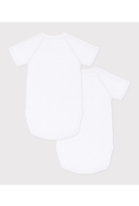 Petit Bateau 2 BODIES NAISS MC white   varian3M