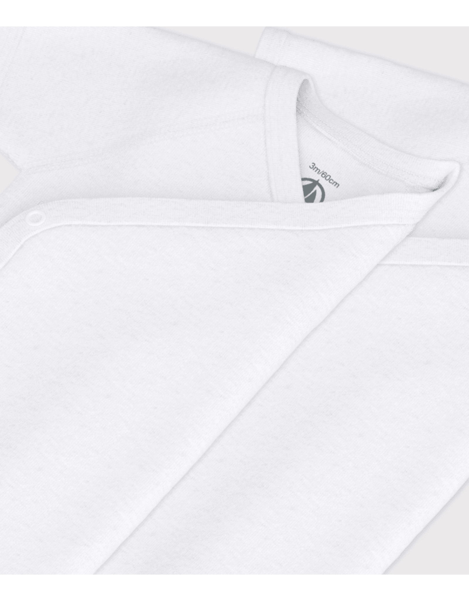 Petit Bateau 2 BODIES NAISS MC white   varian3M