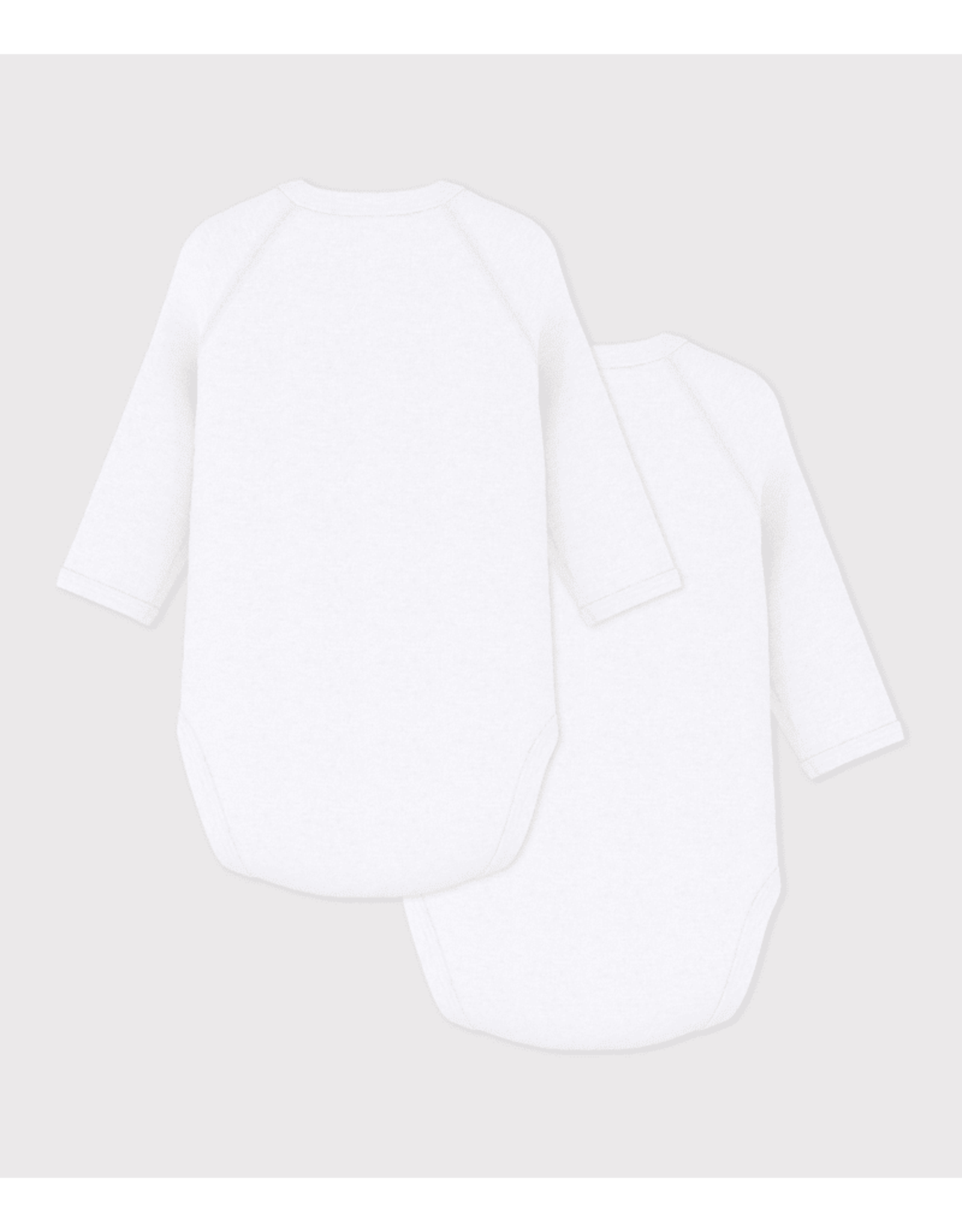 Petit Bateau 2 BODIES NAISS ML white   varian1M