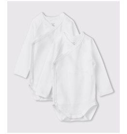 Petit Bateau 2 BODIES NAISS ML white   varian3M