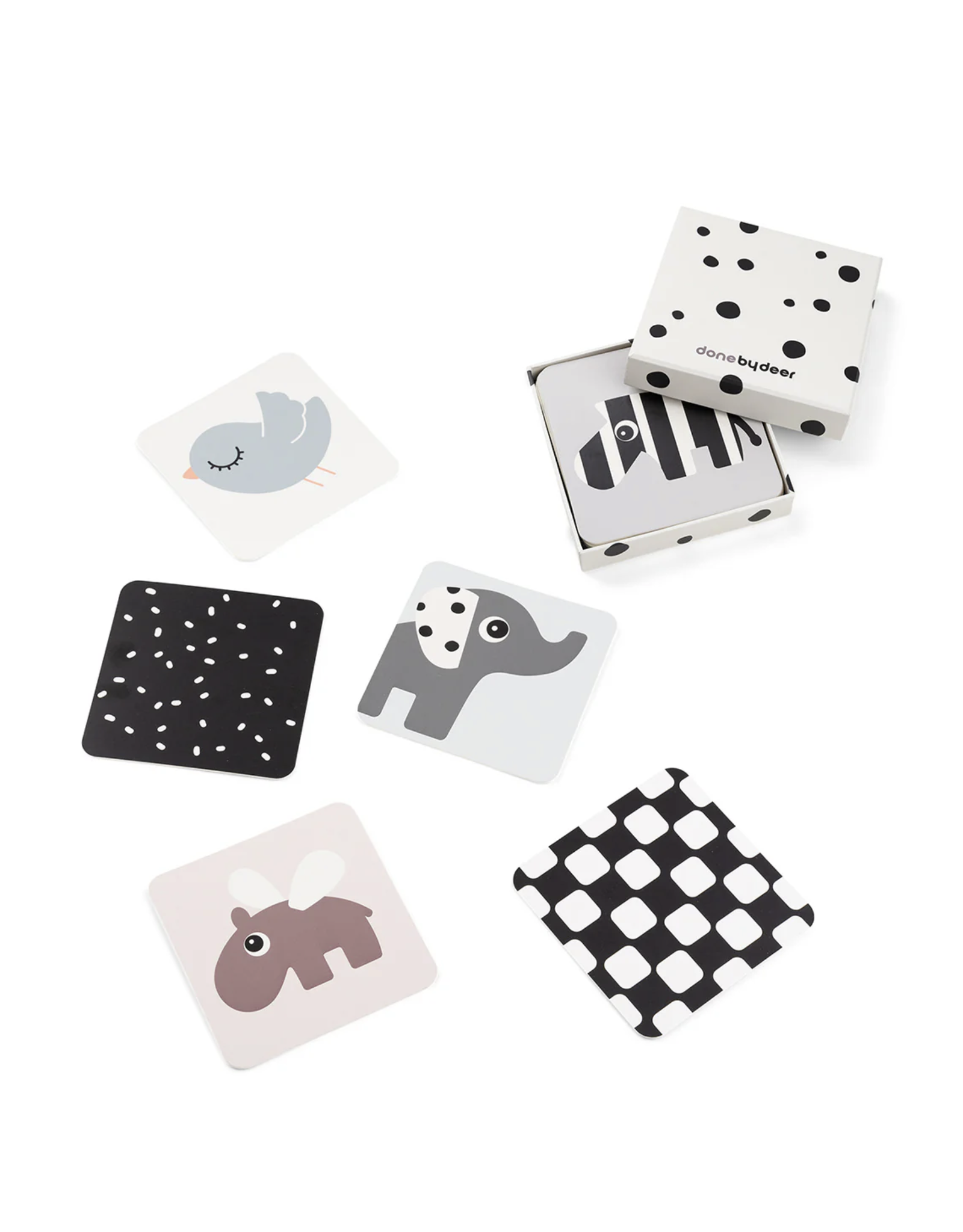 Done by Deer Baby contrast card 10 pack Deer friend