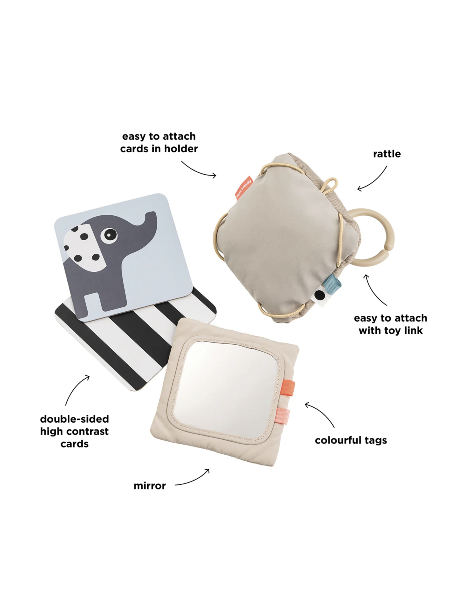 Done by Deer Baby contrast card holder Deer friends