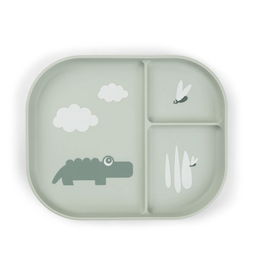 Done by Deer Foodie compartment plate Croco Green